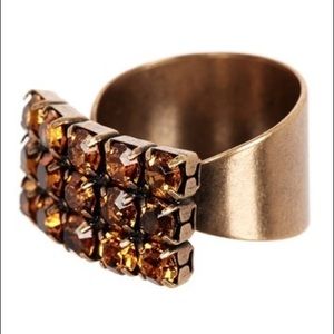 Alex and Ani Golden Topaz Glam Ring